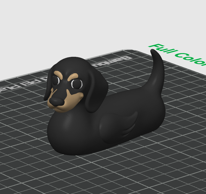 Weiner Dog Duck – 3D Printed Rubber Duck Figurine Collectible