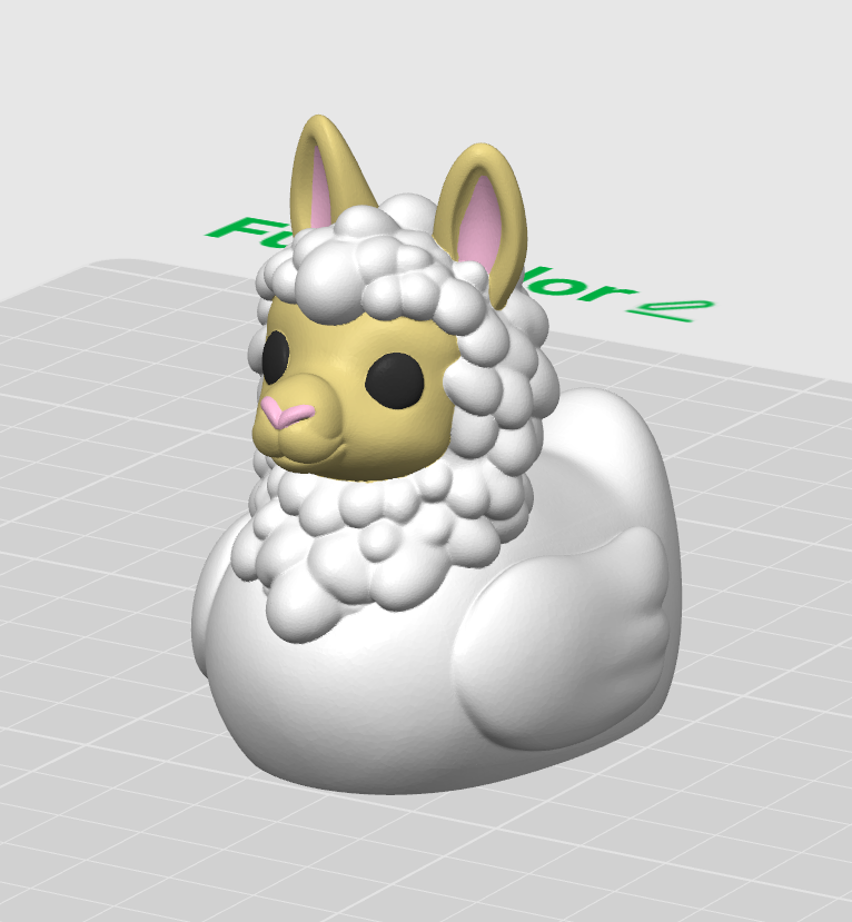 Llama Duck – 3D Printed Rubber Duck Figurine Collectible