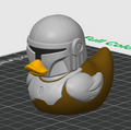 Mandorian Duck – 3D Printed Rubber Duck Figurine Collectible