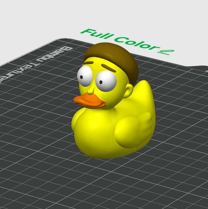 Morty Duck – 3D Printed Rubber Duck Figurine Collectible