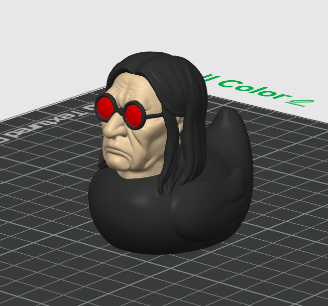 Ozzy Osborne Duck – 3D Printed Rubber Duck Figurine Collectible