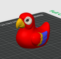 Parrot Duck – 3D Printed Rubber Duck Figurine Collectible
