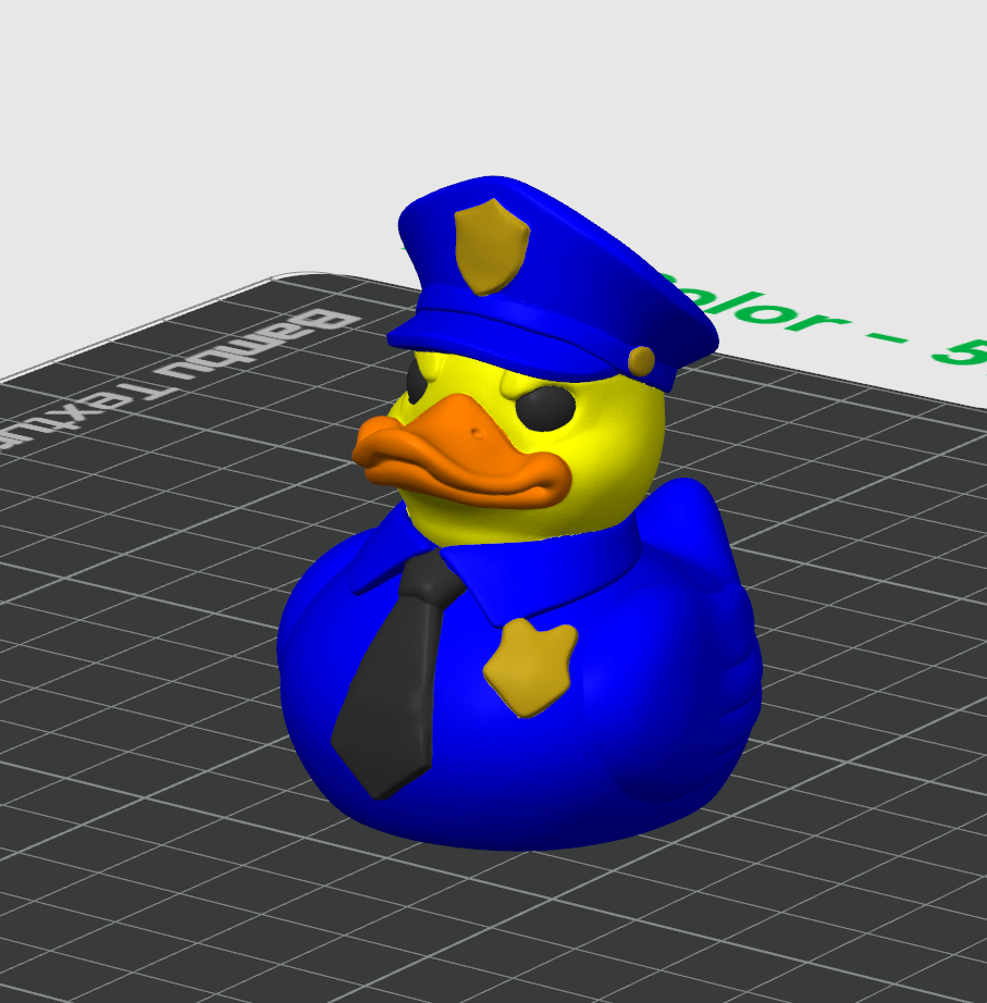 Police Officer Duck – 3D Printed Rubber Duck Figurine Collectible
