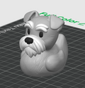 Schnauzer Duck – 3D Printed Rubber Duck Figurine Collectible