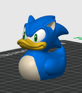 Sonic Duck – 3D Printed Rubber Duck Figurine Collectible