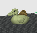 Spinosaurus Duck – 3D Printed Rubber Duck Figurine Collectible