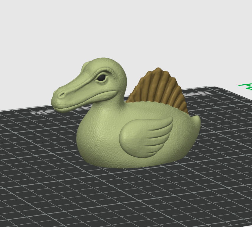 Spinosaurus Duck – 3D Printed Rubber Duck Figurine Collectible