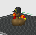 Turkey Duck – 3D Printed Rubber Duck Figurine Collectible