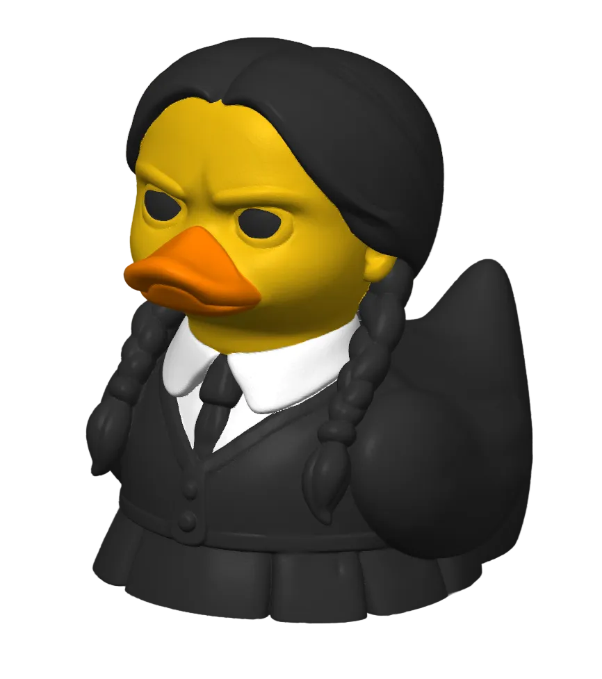 Wednesday Duck – 3D Printed Rubber Duck Figurine Collectible
