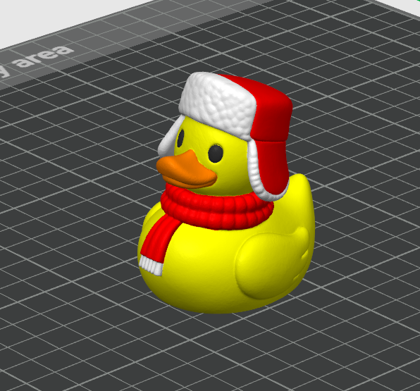 Winter Duck – 3D Printed Rubber Duck Figurine Collectible
