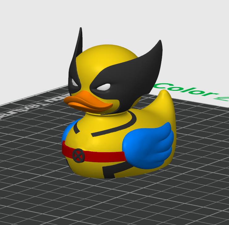 Wolverine Duck – 3D Printed Rubber Duck Figurine Collectible