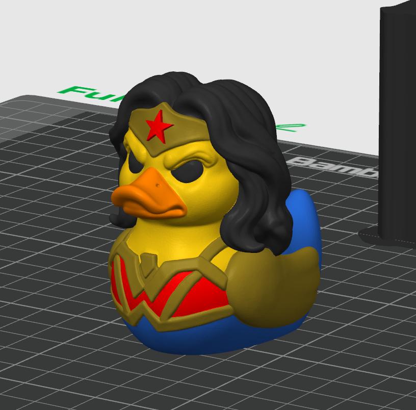 Wonder Woman Duck – 3D Printed Rubber Duck Figurine Collectible