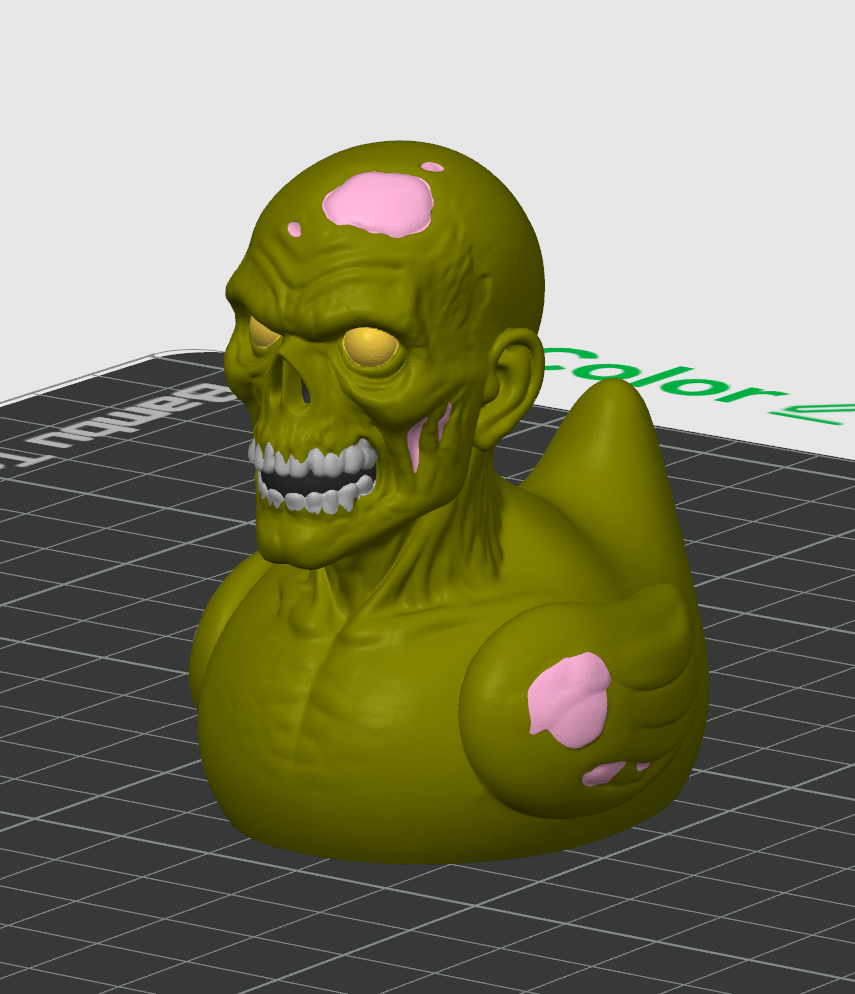 Zombie Duck – 3D Printed Rubber Duck Figurine Collectible